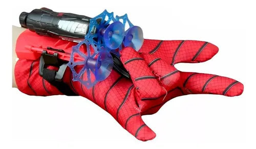 Kit Luva Homem Aranha Lança Teia Lançador De Dardos Aranha Criança